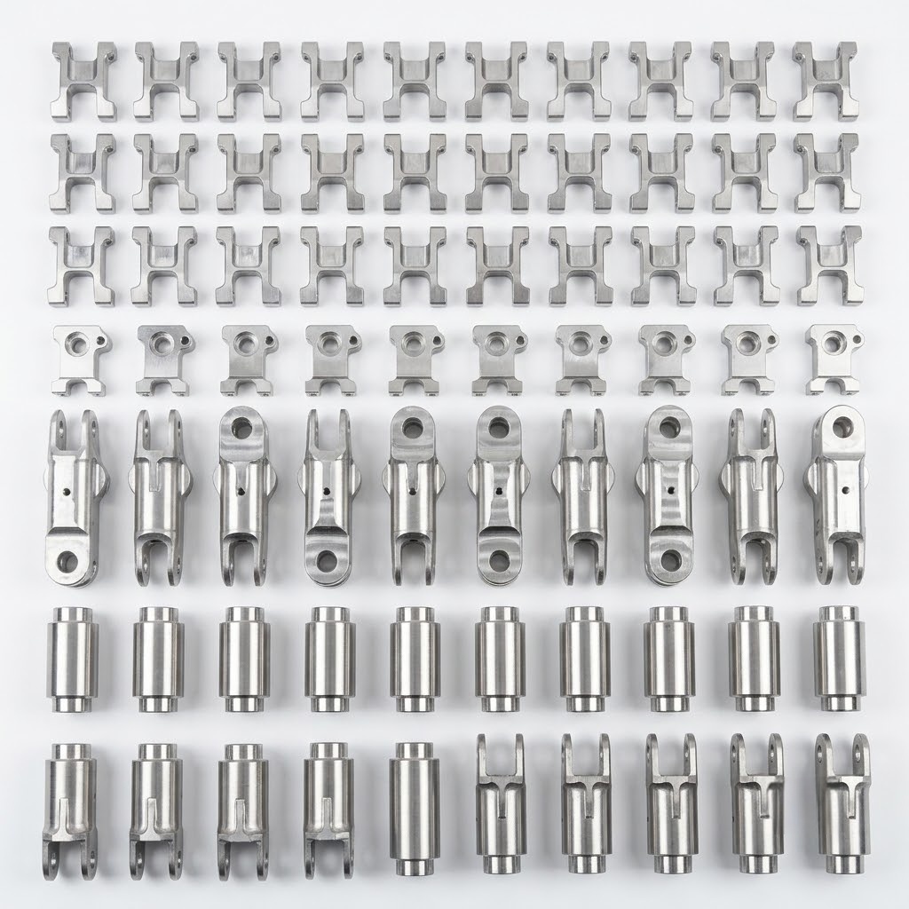 Representative batch of turned shafts and pins