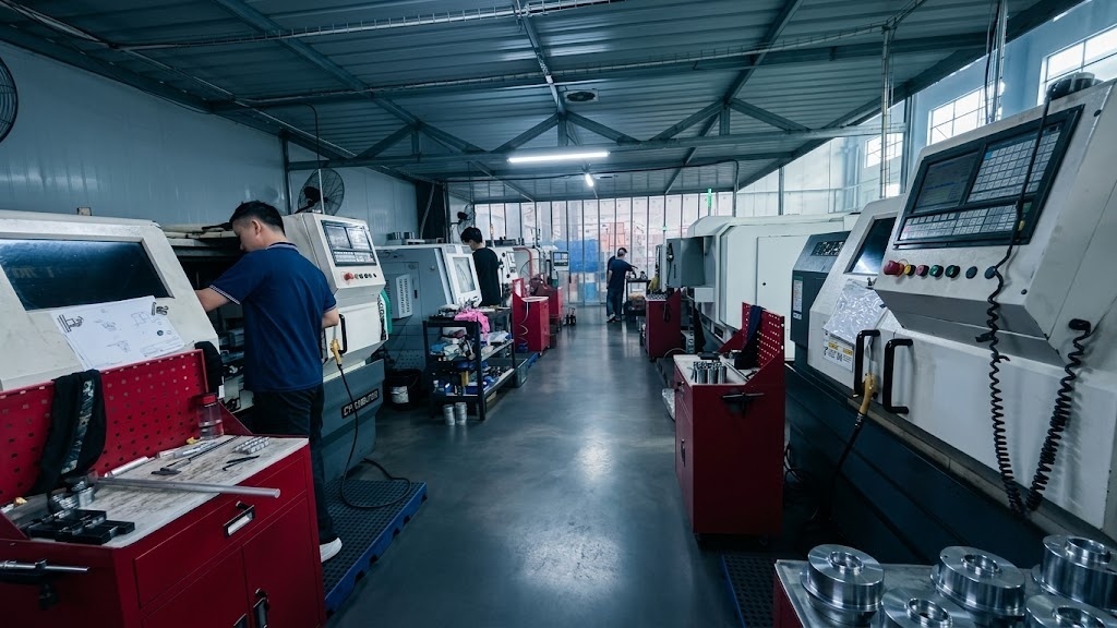 CNC lathe production area