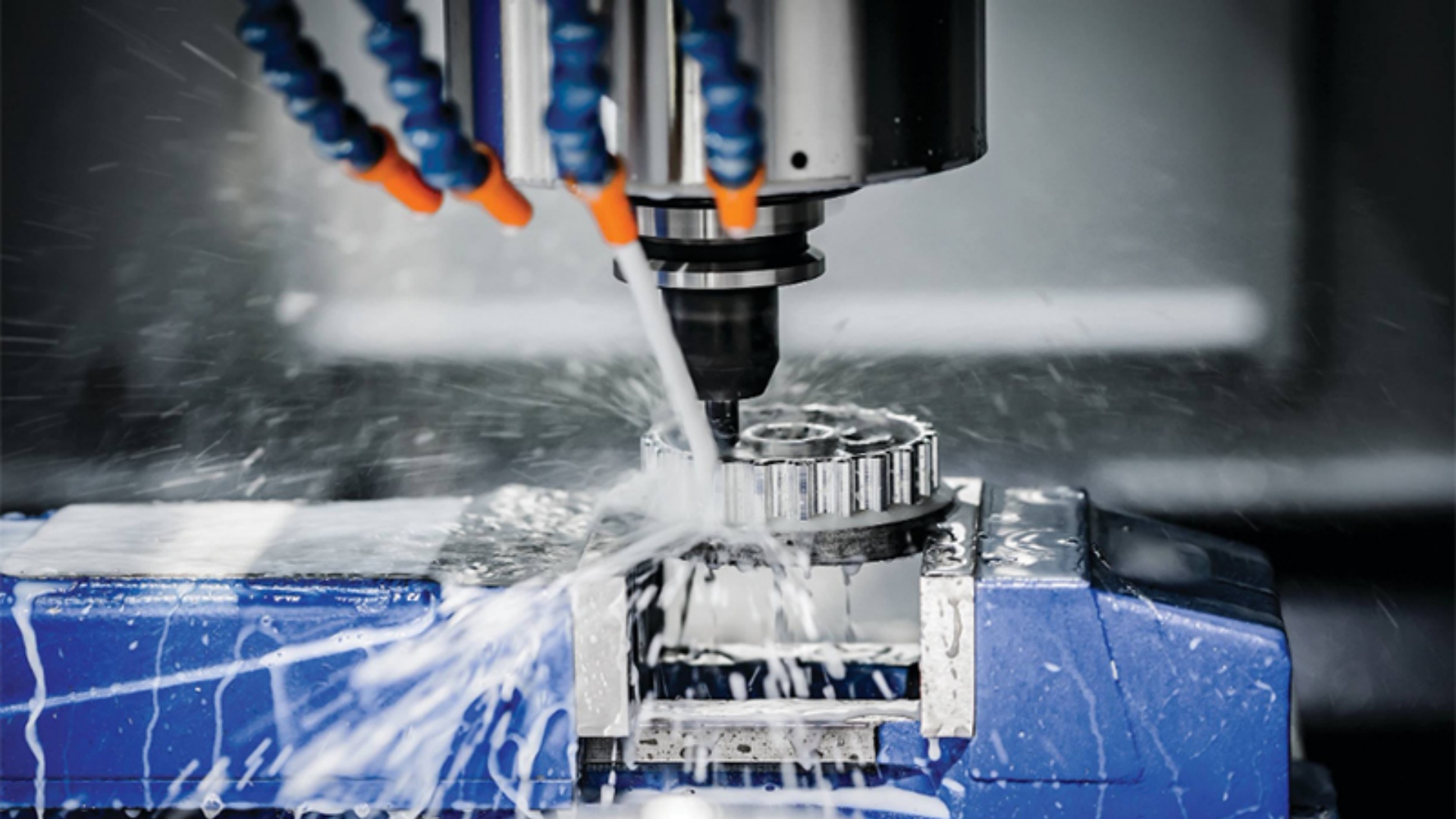 Clean CNC machining workshop for machine tool service parts sourcing