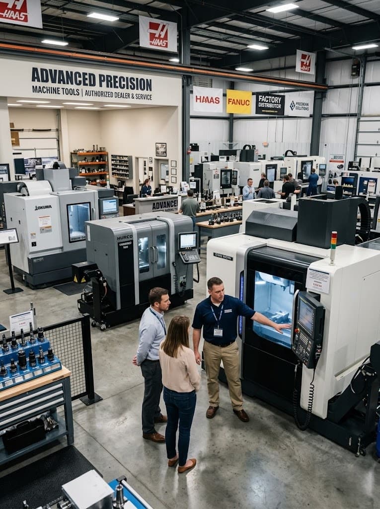 Machine tool dealer service and parts support