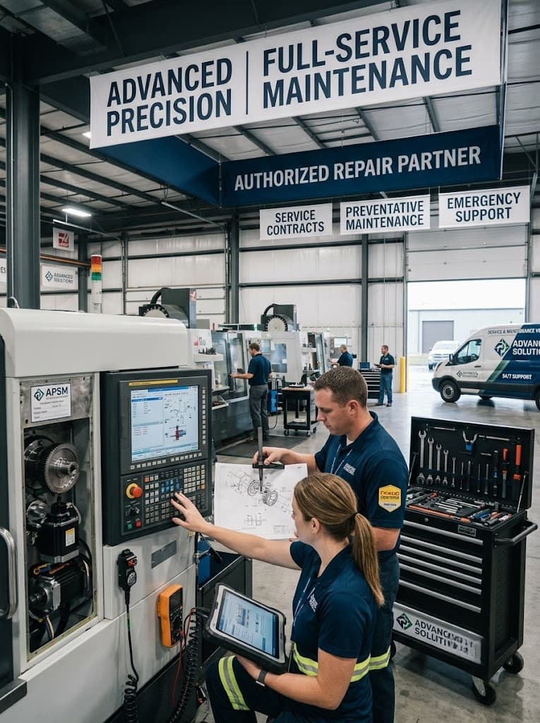 Service and maintenance company sourcing replacement parts