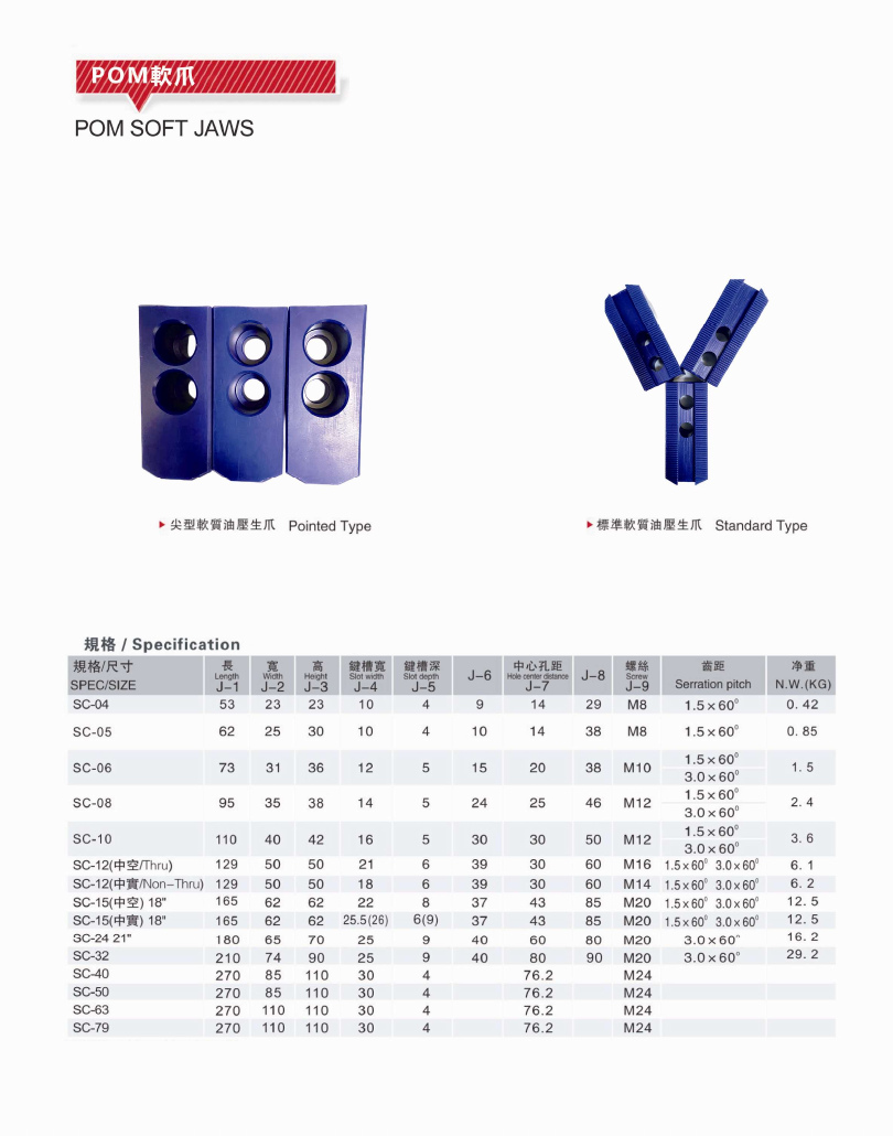 pom soft jaws product dimensions and specifications