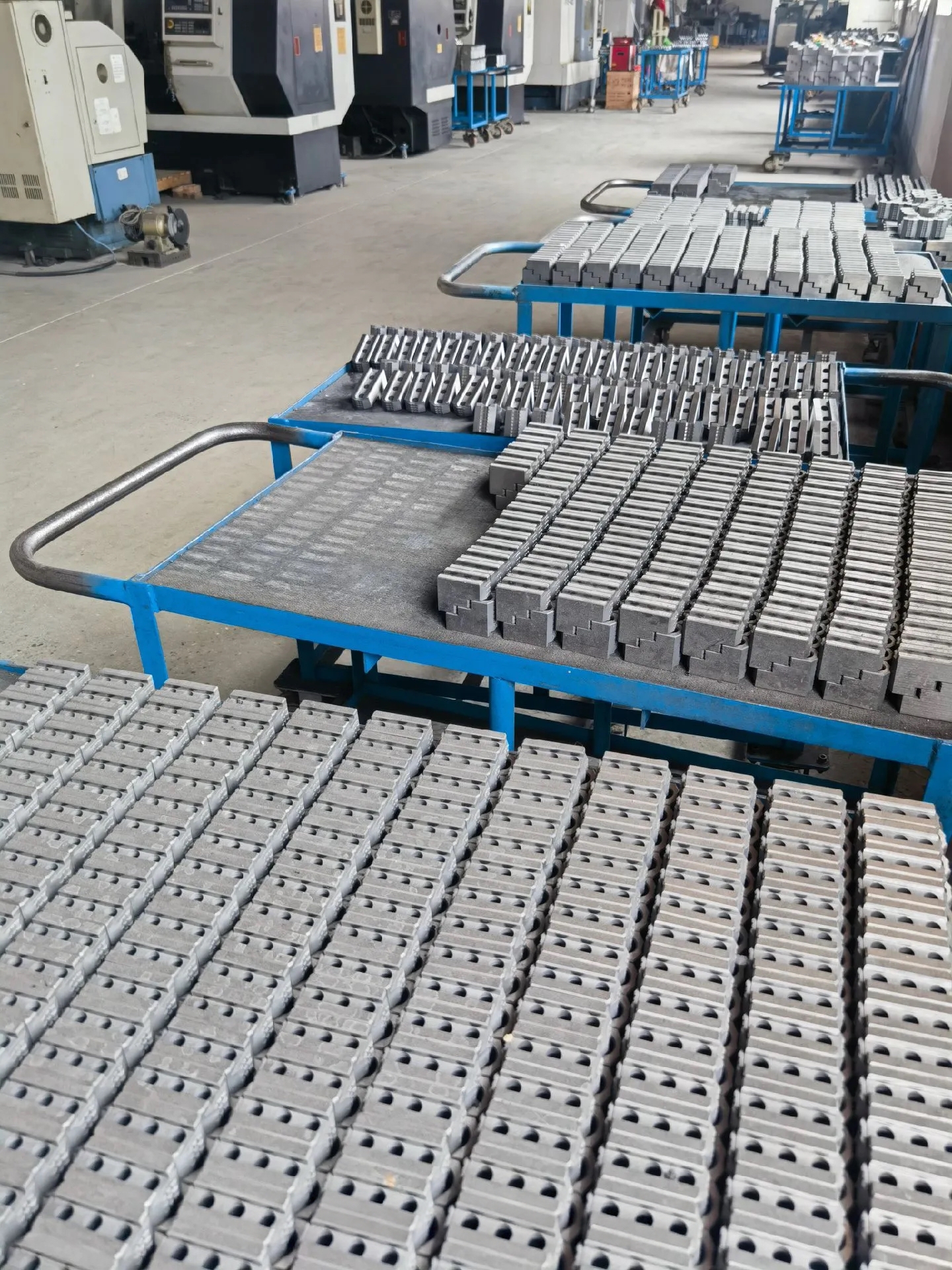 Soft and hard chuck jaws prepared for production